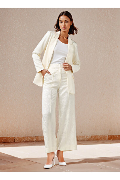 FAV Jacquard Wide Leg Pants with Pockets