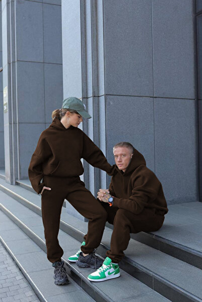 CMZ COLLECTİON Set de trening special pentru cupluri, cu hanorac gros din fle...