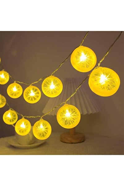 Coverzone Limon Dilimi Şeklinde 10’lu LED Işık Zinciri–2 Metre Dekoratif Aydı...