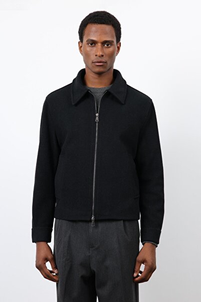 Antioch Black Wool Blend Men's Jacket