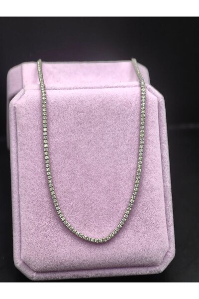 argint 925 COLIER TENIS PIETRE ALBE