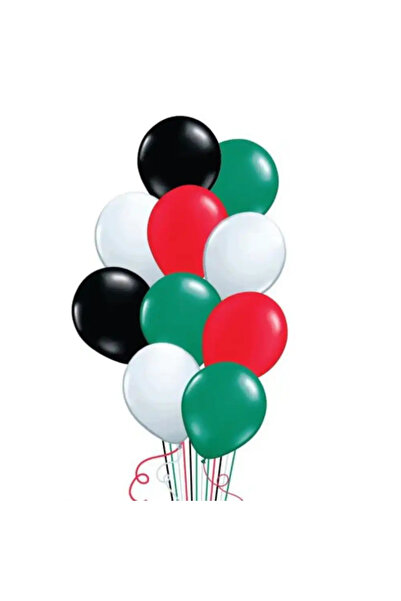 Generic UAE National Day Celebration UAE Flag Color Theme Plain Balloons- 49pcs