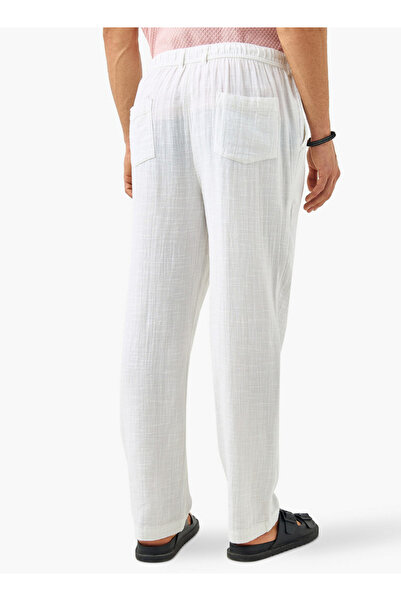 FAV Regular Fit Textured Flexi Waist Pants with Pockets