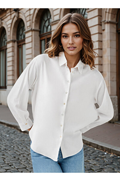 FAV Regular Fit Linen Shirt with Long Sleeves