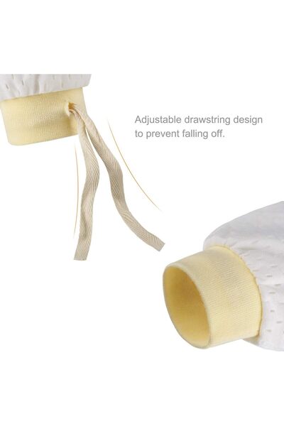 Generic Foni Foni Anti-Scratch Newborn Baby Gloves, 3 Adjustable Breathable Pairs, Blue