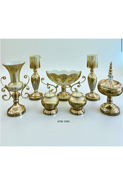 EVRA 7 Parça Gold Salon Konsol Takımı aym1090