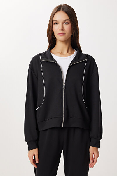 Lovelyİstanbul Piped Detail Modal Under-Upper Set Lcr0100 Black