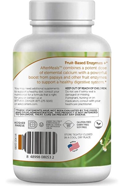 Zahler After Meals Natural Antacid & Digestive, 100 Tablets