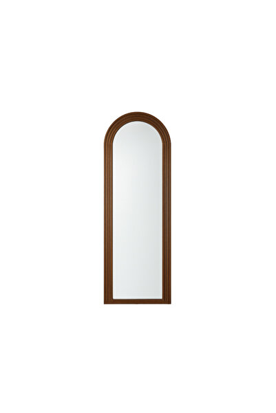 Ebticar Standing Arch Mirror – Wooden Frame (Brown, 180×70)
