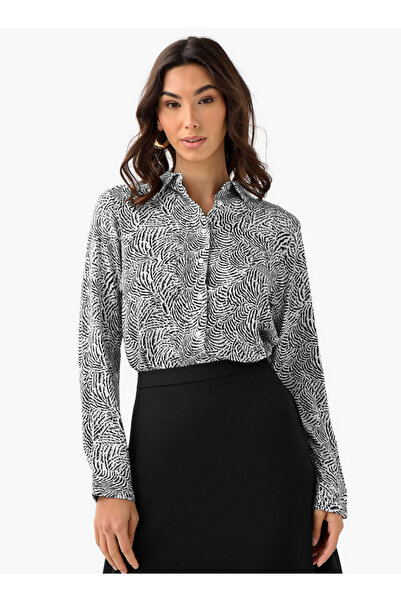 FAV قميص فيسكوز بقصّة عادية مع طباعة