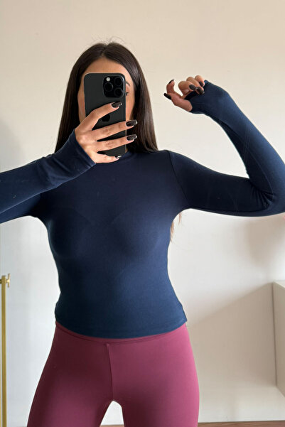 CİDDE Γυναικεία υφασμάτινη μπλούζα με λεπτομέρεια που περνάει από το δάχτυλο