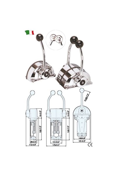 GFN Manetă de control cromată B301CR, profil redus, montare laterală, pentru ...