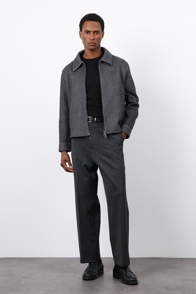 Antioch Anthracite Wool Blend Men's Jacket