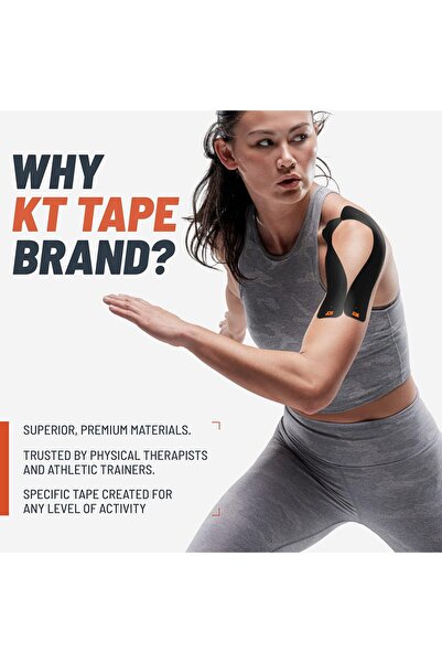 KT TAPE Cotton Elastic Therapeutic Athletic Tape, 20 Pack, Pre-cut 25.4 cm, Pink