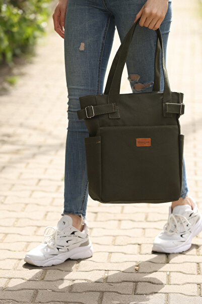 PASSTELL Canvas Women's Large Size Shoulder Bag