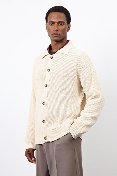 Antioch Stone Knitted Sweater Men's Cardigan