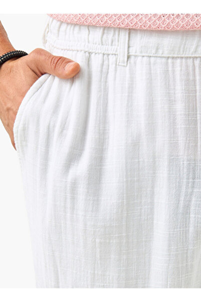 FAV Regular Fit Textured Flexi Waist Pants with Pockets