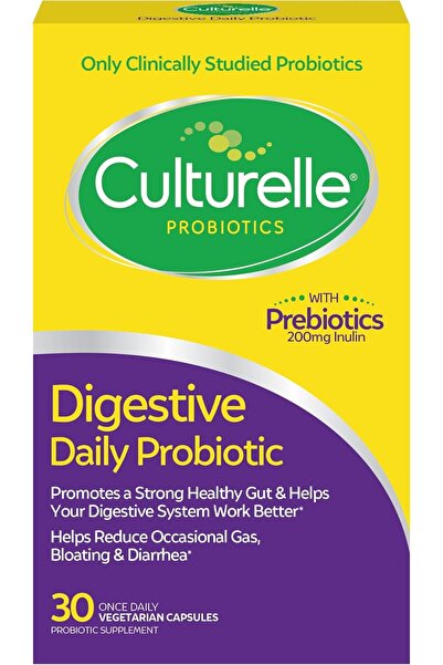 CULTURELLE Digestive Probiotic Capsules – 10 Billion CFU, 30 Vegetarian Capsules (Once Daily)
