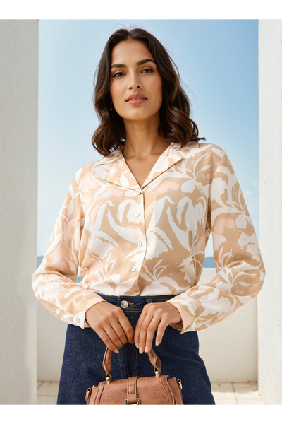 FAV All-Over Print Shirt with Lapel Collar