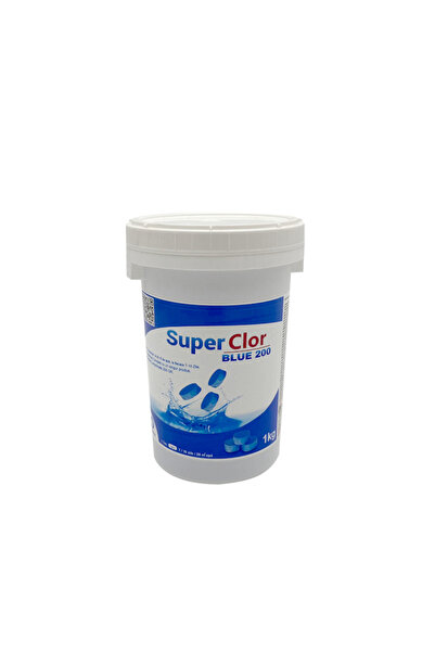 Aquatics Chlorine-based Disinfectant for Swimming Pools SuperClor Blue 200, Tab 200 Gr 1kg
