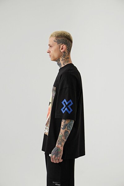 Machinist Men's Vincnet Van Gogh Oversized T-Shirt Black