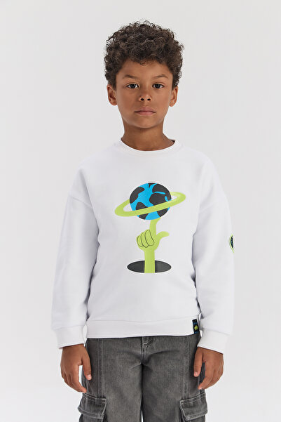 Nebbati Boy White Sweatshirt