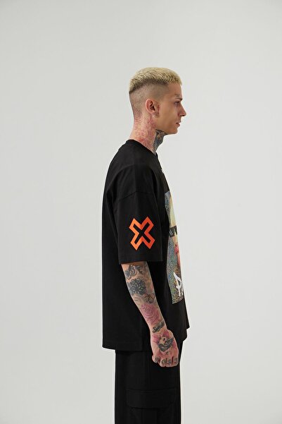 Machinist Men's Vincnet Van Gogh Oversized T-Shirt Black