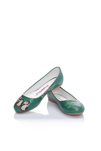 Streetfly Balerini pentru femei în cu imprimeu culori tematice de Anul Nou