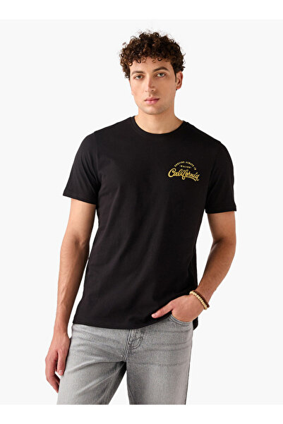 FAV تي شيرت بطبعة طباعية ورقبة دائرية