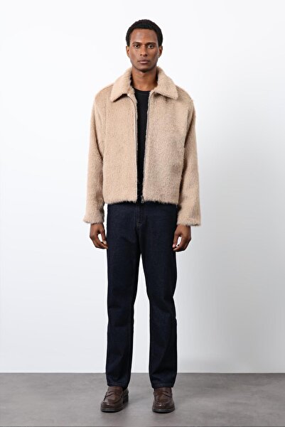 Antioch Beige Soft Textured Men's Coat