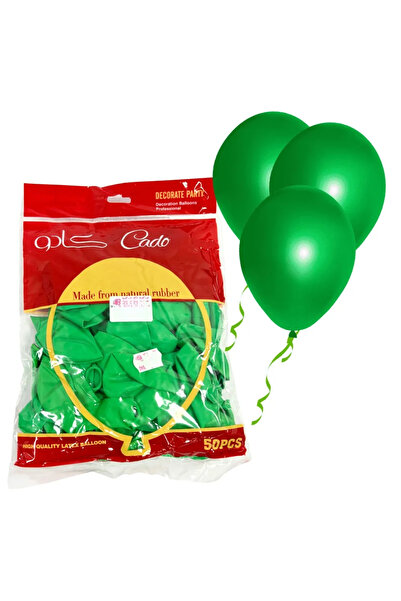Generic Cado Natural Rubber Decorate Party Balloons With Set of 50pcs- Green