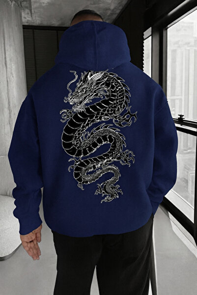 CLASSY.MODA Φούτερ με κουκούλα unisex με με κουκούλα τσέπες καγκουρό, με τύπω...