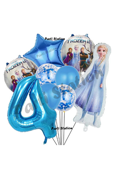 Parti Station Karlar Ülkesi Frozen Konsept 4 Yaş Doğum Günü Balon Set Frozen ...