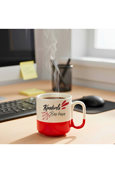 Dekor Kendimle Baş Başa Baskılı-Hediyelik Seramik Kupa Bardak