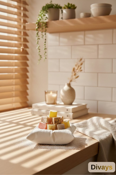 DİVAYS Handmade Ceramic Pillow Patterned Serving Plate | Breakfast, Dessert, Presentation Plate