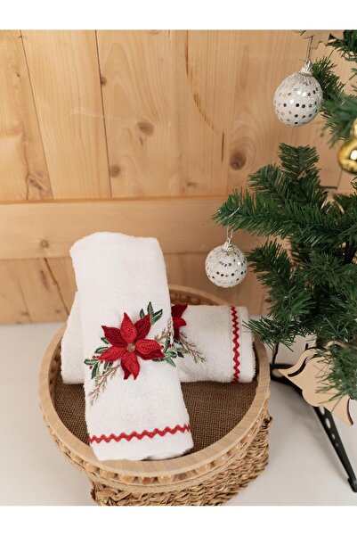 Baveno bumbac 100% Set de prosoape și prosoape brodate de Anul Nou, 50x70 cm