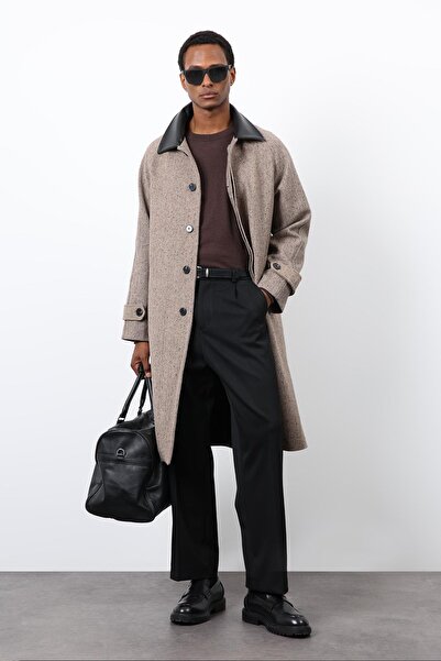 Antioch Mink Contrast Collar Men's Coat
