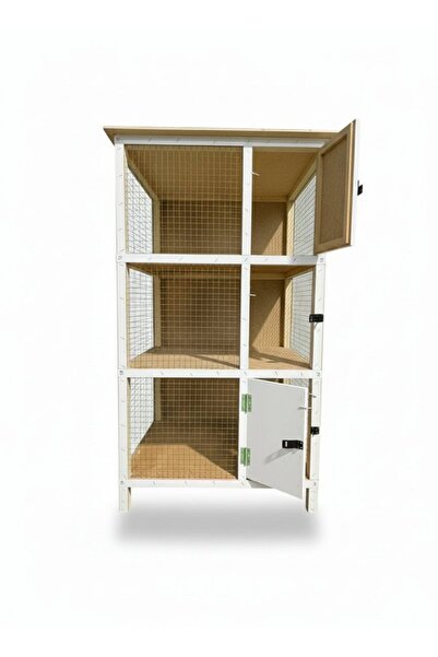 Handmade Wooden three-shelf chicken coop