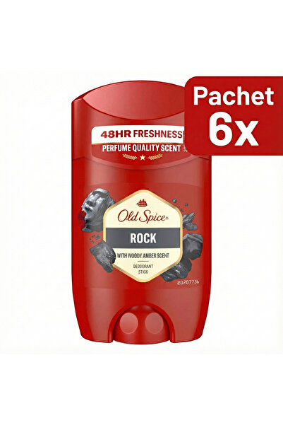 Old Spice Комплект от 6 броя Дезодорант стик Rock, мъжки, 48-часова свежест, ...