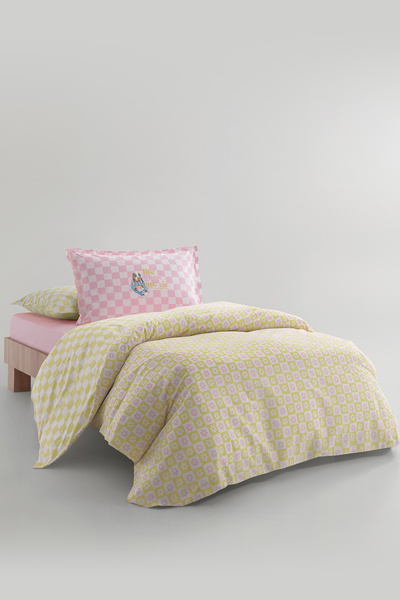 Yataş Daisy Ranforce Single Duvet Cover Set - Yellow