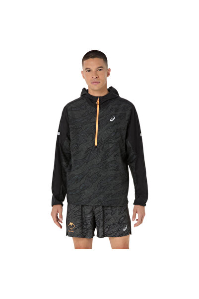 Asics FUJITRAIL PACKABLE WINDBREAKER Erkek Siyah Beyaz Ceket 2011D389-002