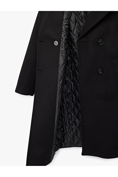 Koton Long Sleeve Buttoned Double Breasted Cashmere Coat