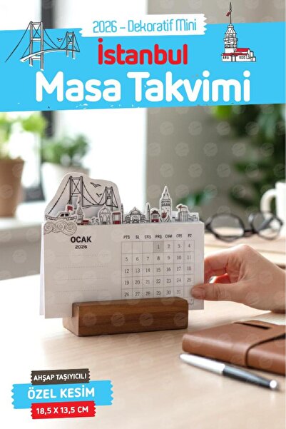 t tuğset etiket 2026 Ahşap Ayaklı Özel Tasarım Takvim, 2026 Takvim Özel Masaüstü Takvim Yılbaşı Hediyesi-T1528-