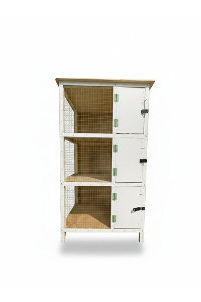 Handmade Wooden three-shelf chicken coop