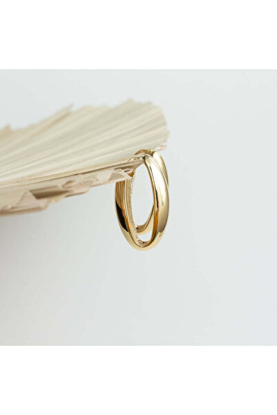 IOSA Arc Drop Hoops Silver Earrings (14kt Gold Plated)