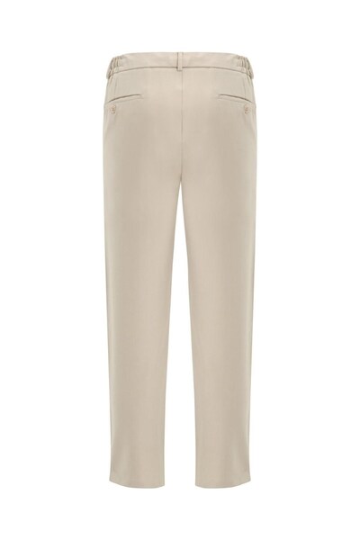 Plus Scorpion Men's Lace-Up Elastic Waist Slim Fit Fabric Trousers – Comfortable Fit, Casual & Stylish Combination Pants