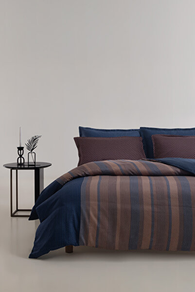 Yataş Kelt Saten King Size Duvet Cover Set - Navy Blue