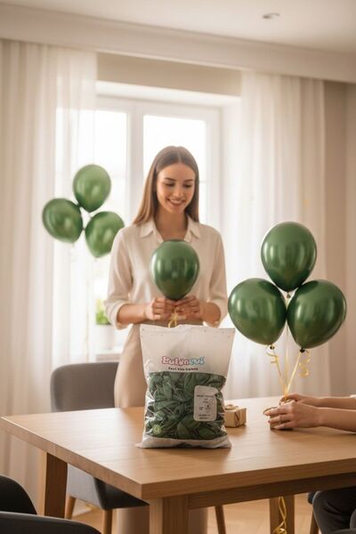 Cadde Süs بالون معدني ملون 10 قطع