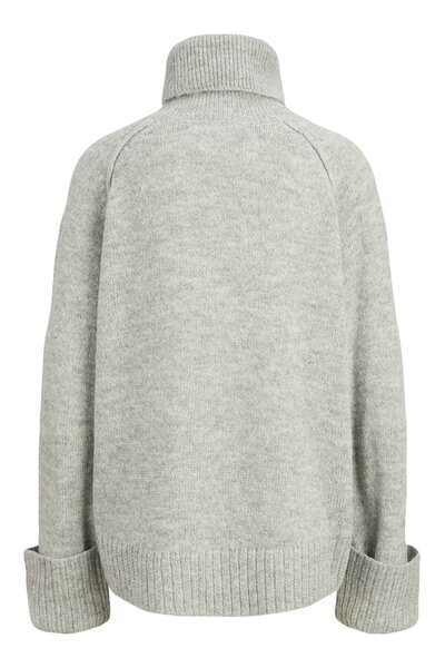 JJXX Women's / Girls' Light Gray Melange Sweater Model Code: (12282055) Jxellınora Raglan Roll Neck Knit Ln