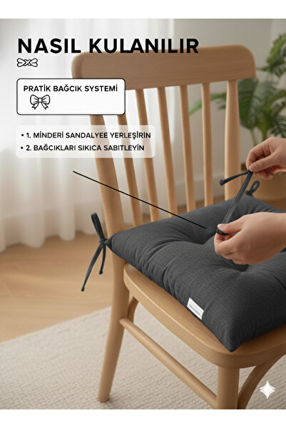 Mirayra Tekstil 6 Chair Cushions, Laced, 40X40 Size